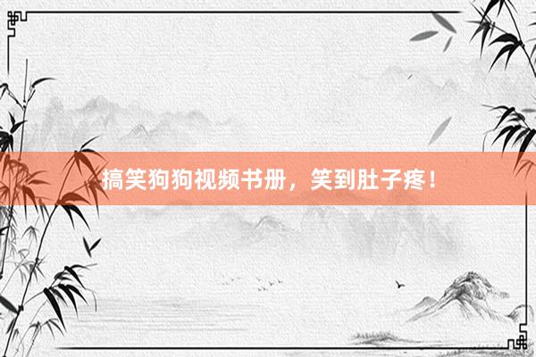 搞笑狗狗视频书册，笑到肚子疼！
